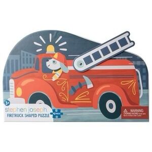 Stephen Joseph Firetruck Shaped 42‎ Piece Jigsaw Puzzle New In Sealed Box